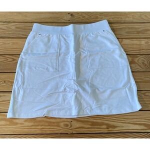 NEW Sport Saavy French Terry Skort With Pockets Size Medium Women’s White